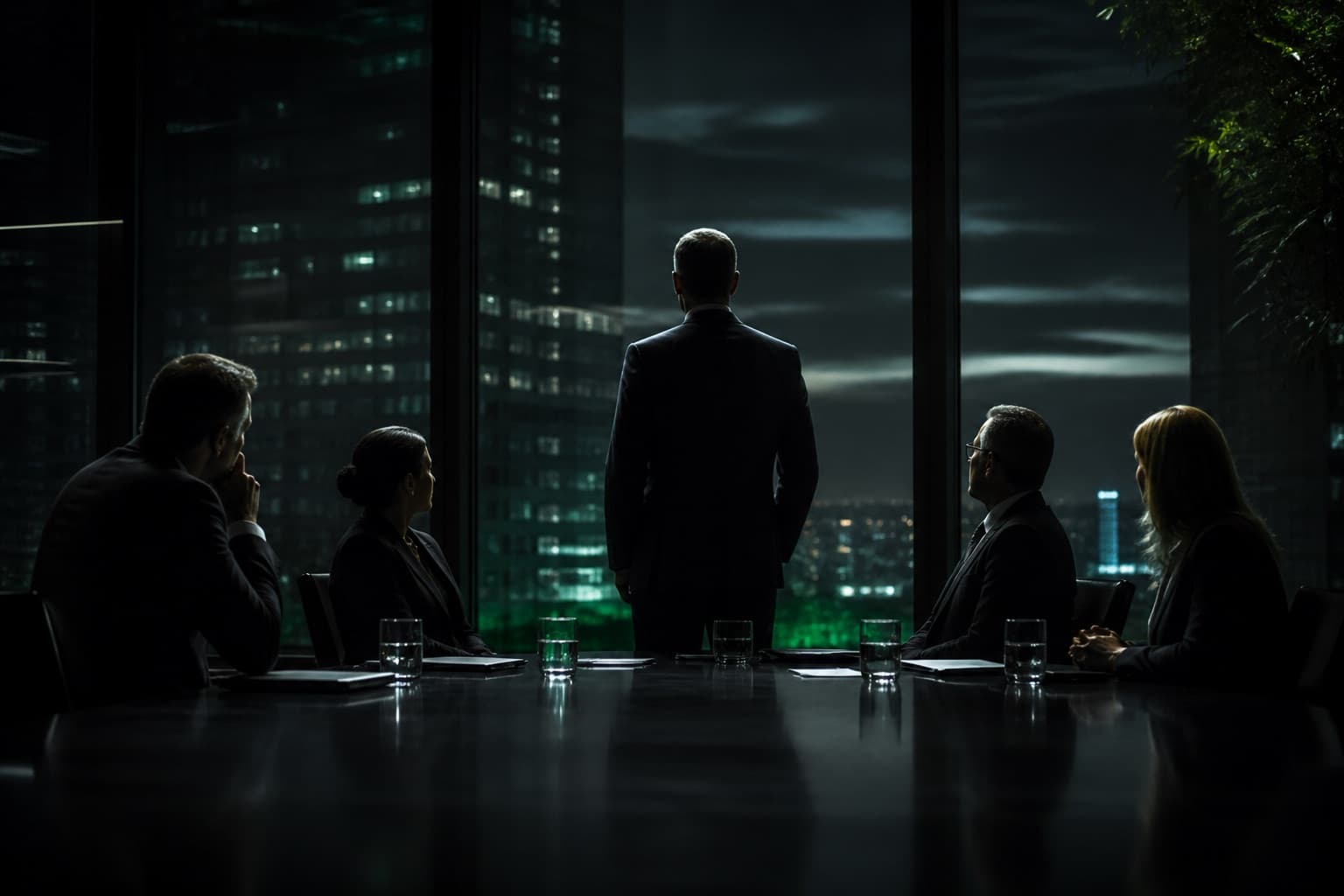 Executive team in a decision briefing