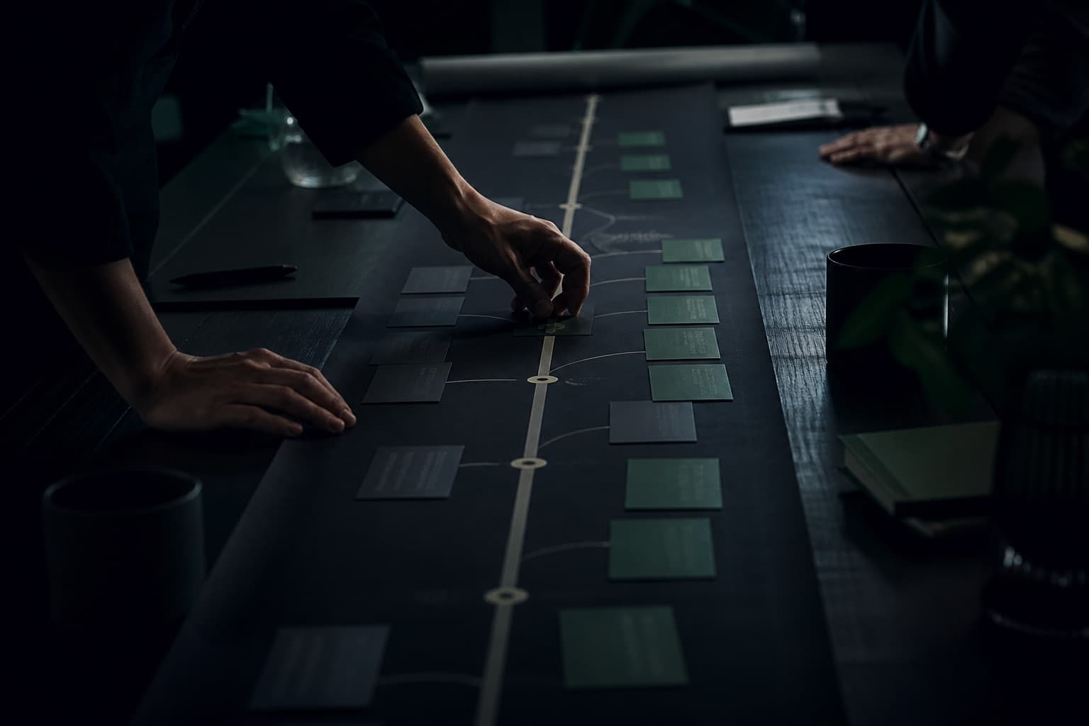 Strategy session mapping AI roadmap priorities